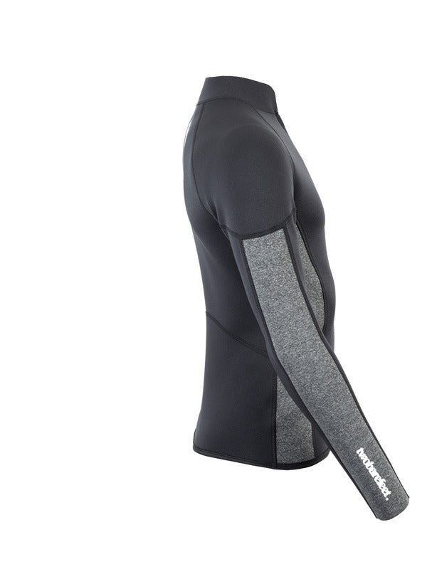 Two Bare Feet Perspective Half Zip 2.5mm Wetsuit Jacket (Black/Grey)