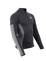 Two Bare Feet Perspective Half Zip 2.5mm Wetsuit Jacket (Black/Grey)