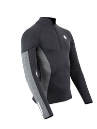 Two Bare Feet Perspective Half Zip 2.5mm Wetsuit Jacket (Black/Grey)