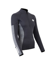 Two Bare Feet Unisex Perspective Half Zip 2.5mm Wetsuit Jacket (Black/Grey)
