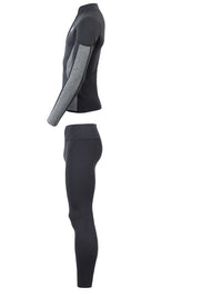 Two Bare Feet Perspective Half Zip 2.5mm Wetsuit Jacket & Pants Set (Black/Grey)