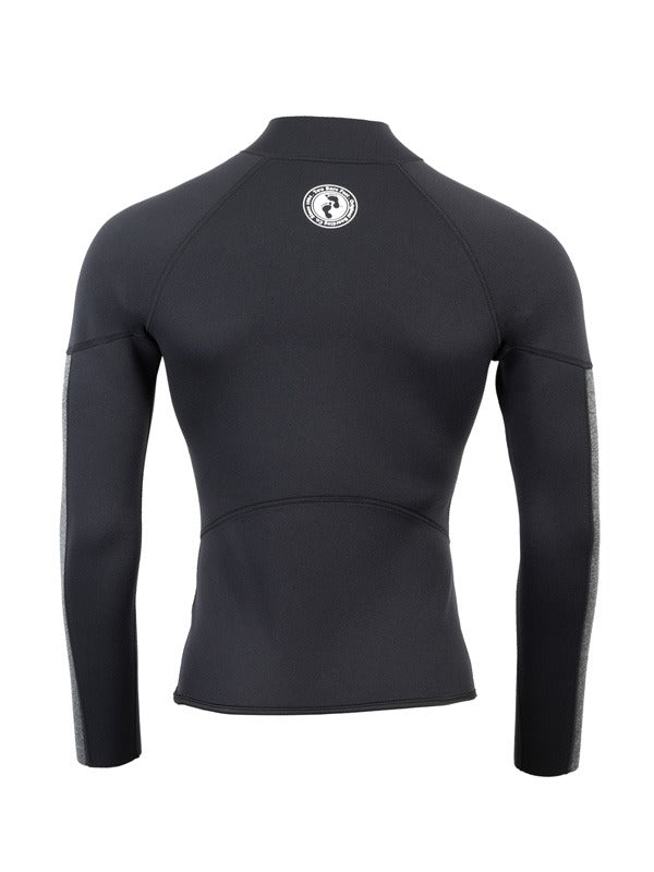 Two Bare Feet Perspective Half Zip 2.5mm Wetsuit Jacket & Pants Set (Black/Grey)