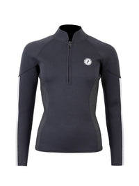 Two Bare Feet Unisex Perspective Half Zip 2.5mm Wetsuit Jacket (Black/Grey/Grey)