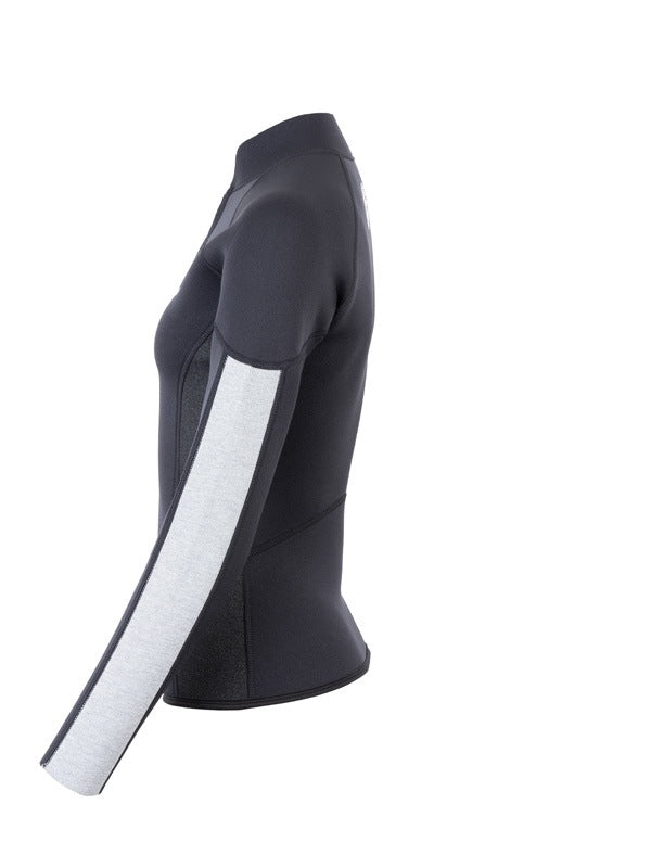 Two Bare Feet Unisex Perspective Half Zip 2.5mm Wetsuit Jacket (Black/Grey/Grey)