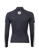 Two Bare Feet Unisex Perspective Half Zip 2.5mm Wetsuit Jacket (Black/Grey/Grey)