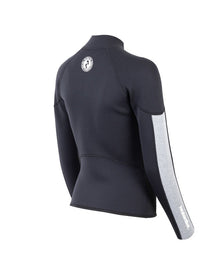Two Bare Feet Unisex Perspective Half Zip 2.5mm Wetsuit Jacket (Black/Grey/Grey)