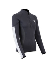 Two Bare Feet Unisex Perspective Half Zip 2.5mm Wetsuit Jacket (Black/Grey/Grey)