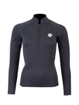 Two Bare Feet Unisex Perspective Half Zip 2.5mm Wetsuit Jacket (Black)