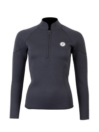 Two Bare Feet Unisex Perspective Half Zip 2.5mm Wetsuit Jacket (Black)