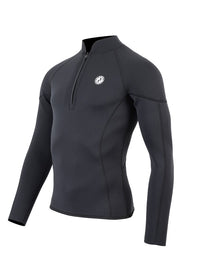 Two Bare Feet Perspective Half Zip 2.5mm Wetsuit Jacket (Black)