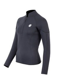 Two Bare Feet Unisex Perspective Half Zip 2.5mm Wetsuit Jacket (Black)