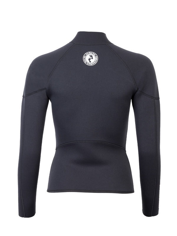 Two Bare Feet Unisex Perspective Half Zip 2.5mm Wetsuit Jacket (Black)