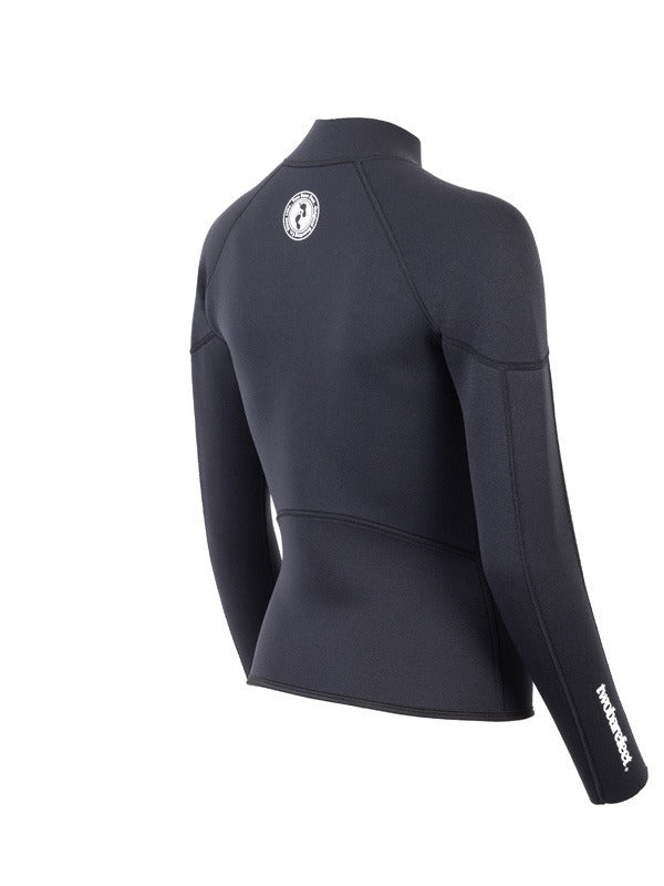 Two Bare Feet Unisex Perspective Half Zip 2.5mm Wetsuit Jacket (Black)