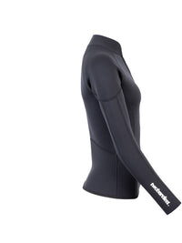 Two Bare Feet Unisex Perspective Half Zip 2.5mm Wetsuit Jacket (Black)