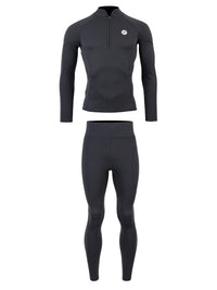 Two Bare Feet Perspective Half Zip 2.5mm Wetsuit Jacket & Pants Set (Black)