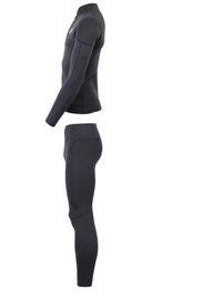 Two Bare Feet Perspective Half Zip 2.5mm Wetsuit Jacket & Pants Set (Black)