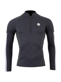Two Bare Feet Perspective Half Zip 2.5mm Wetsuit Jacket (Black/Grey/Grey)