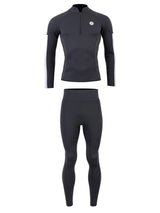 Two Bare Feet Perspective Half Zip 2.5mm Wetsuit Jacket & Pants Set (Black/Grey/Grey)