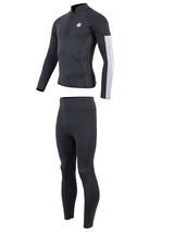 Two Bare Feet Perspective Half Zip 2.5mm Wetsuit Jacket & Pants Set (Black/Grey/Grey)
