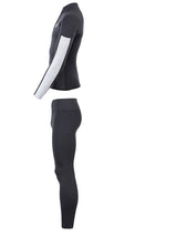 Two Bare Feet Perspective Half Zip 2.5mm Wetsuit Jacket & Pants Set (Black/Grey/Grey)