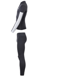 Two Bare Feet Perspective Half Zip 2.5mm Wetsuit Jacket & Pants Set (Black/Grey/Grey)