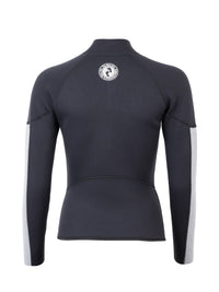 Two Bare Feet Unisex Perspective Half Zip 2.5mm Wetsuit Jacket & Shorts Set (Black/Grey/Grey)