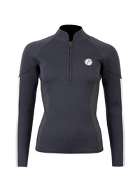 Two Bare Feet Unisex Perspective Half Zip 2.5mm Wetsuit Jacket & Shorts Set (Black/Grey/Grey)