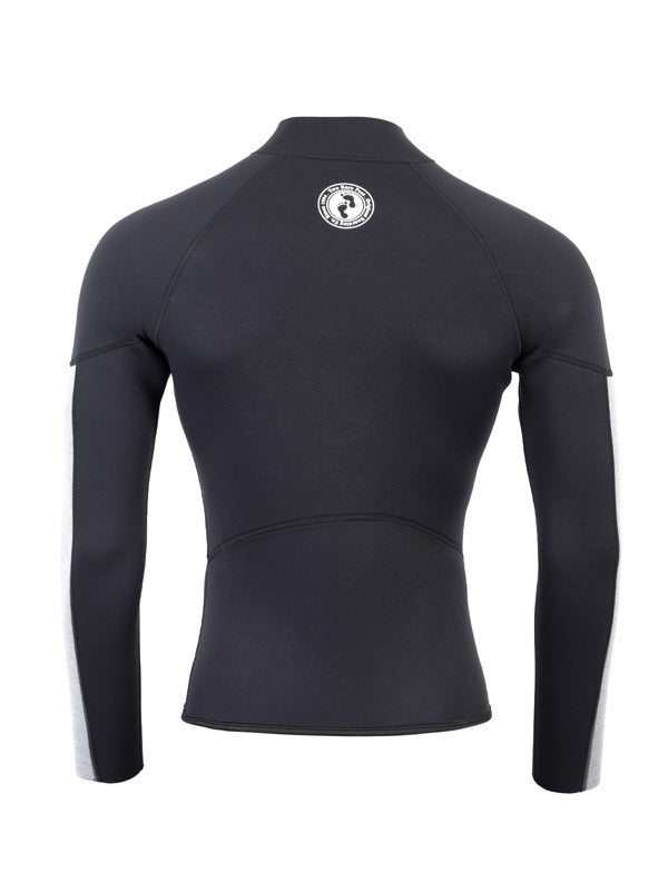 Two Bare Feet Perspective Half Zip 2.5mm Wetsuit Jacket & Shorts Set (Black/Grey/Grey)