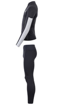 Two Bare Feet Perspective Full Zip 2.5mm Wetsuit Jacket & Pants Set (Black/Grey/Grey)