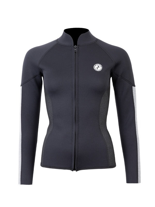 Two Bare Feet Unisex Perspective Full Zip 2.5mm Wetsuit Jacket & Pants Set (Black/Grey/Grey)