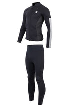 Two Bare Feet Perspective Full Zip 2.5mm Wetsuit Jacket & Pants Set (Black/Grey/Grey)