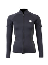 Two Bare Feet Unisex Perspective Full Zip 2.5mm Wetsuit Jacket & Shorts Set (Black/Grey/Grey)