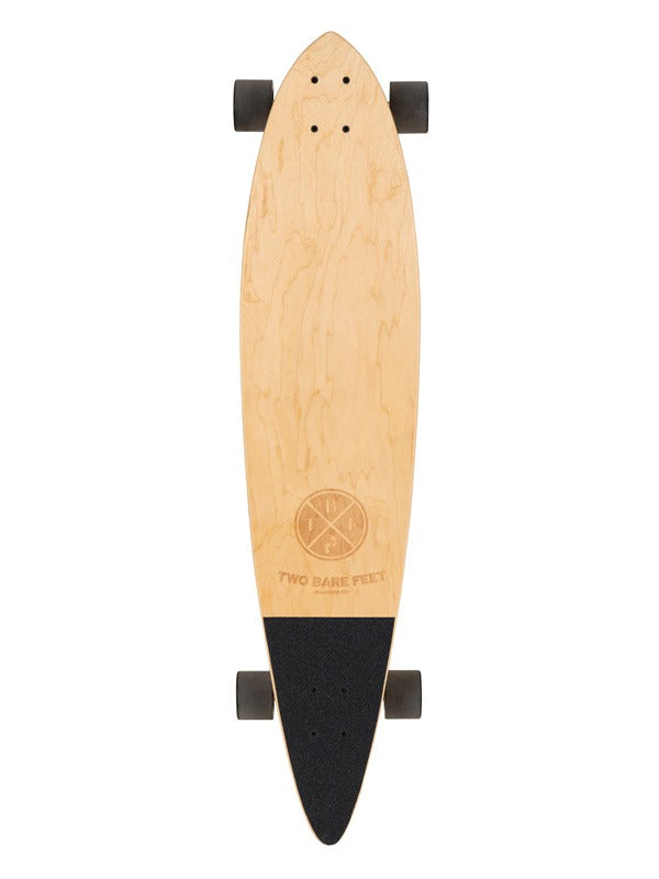 Two Bare Feet Valencia 44in Canadian Maple Longboard Skateboard Complete (Black Wheels)