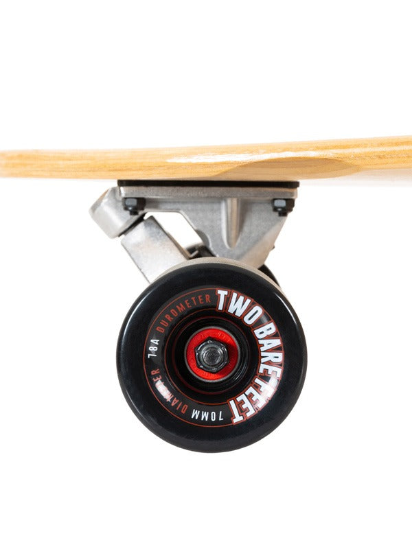 Two Bare Feet Valencia 44in Canadian Maple Longboard Skateboard Complete (Black Wheels)