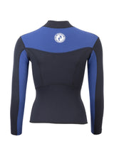 Two Bare Feet Womens Aspect Fleece Lined Zipless Thermal 2.5mm Superstretch Wetsuit Top & Shorts Set (Black/Blue)