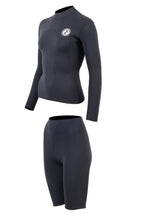 Two Bare Feet Womens Aspect Fleece Lined Zipless Thermal 2.5mm Superstretch Wetsuit Top & Shorts Set (Black)
