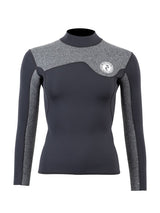 Two Bare Feet Womens Aspect Fleece Lined Zipless Thermal 2.5mm Superstretch Wetsuit Top & Pants Set (Black/Grey)