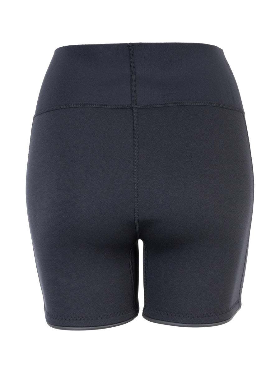 Two Bare Feet Womens Aspect Fleece Lined Zipless Thermal 2.5mm Superstretch Wetsuit Top & Hotpants Set (Black/Grey Stripes)