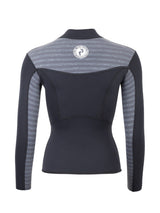 Two Bare Feet Womens Aspect Fleece Lined Zipless Thermal 2.5mm Superstretch Wetsuit Top & Hotpants Set (Black/Grey Stripes)