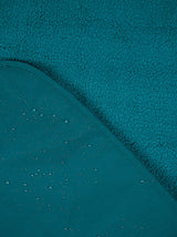 XL Sherpa Lined Waterproof Beach Travel Blanket (Sea Green/Sea Green)