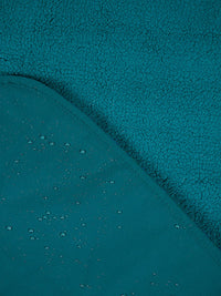 XL Sherpa Lined Waterproof Beach Travel Blanket (Sea Green/Sea Green)