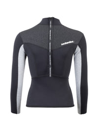 Two Bare Feet Womens Aspect Back Zip 2.5mm Wetsuit Jacket & Hotpants Set (Black/Grey/Grey)