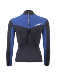 Two Bare Feet Womens Aspect Back Zip 2.5mm Wetsuit Jacket & Hotpants Set (Black/Blue)