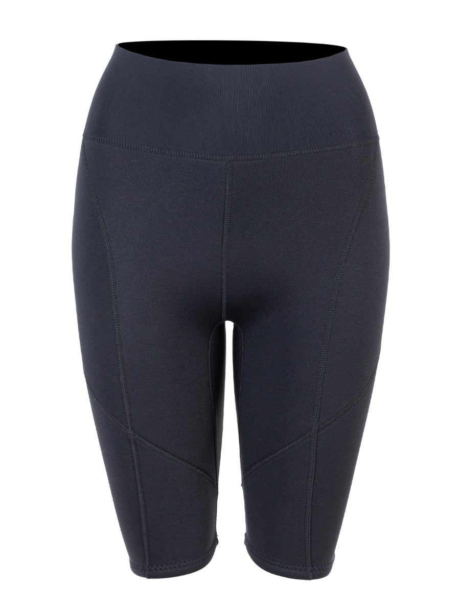 Two Bare Feet Womens Aspect Back Zip 2.5mm Wetsuit Jacket & Shorts Set (Black/Grey)
