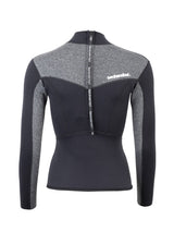 Two Bare Feet Womens Aspect Back Zip 2.5mm Wetsuit Jacket & Shorts Set (Black/Grey)