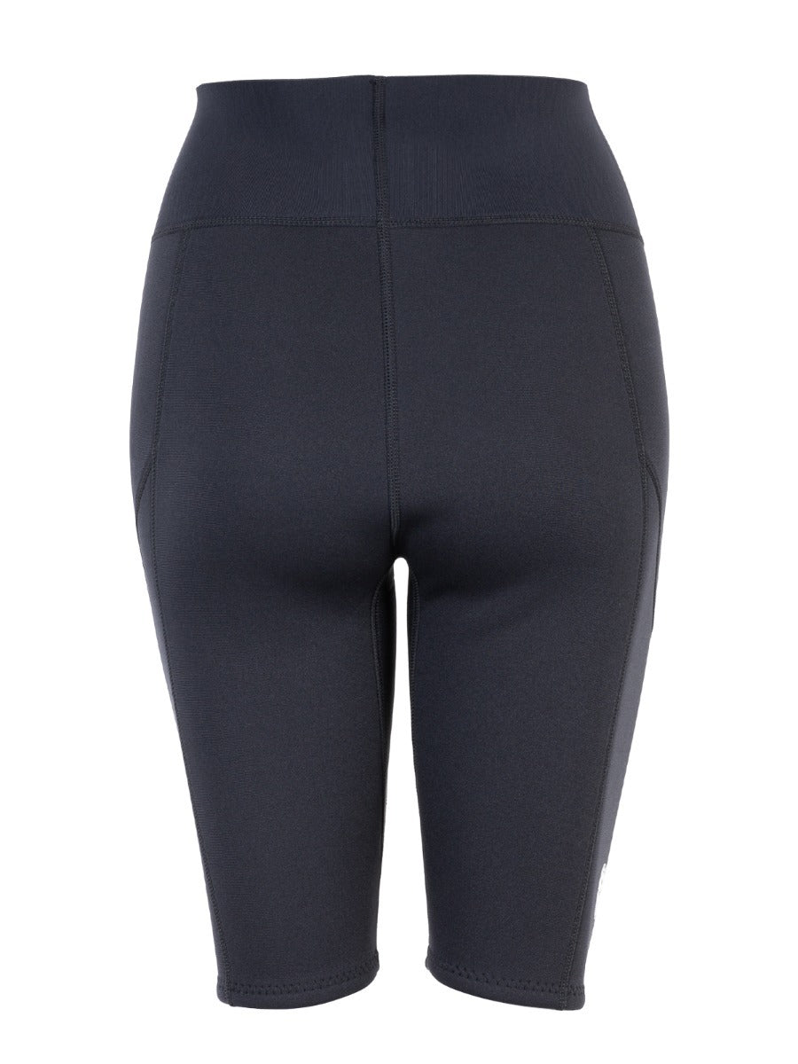 Two Bare Feet Womens Aspect Back Zip 2.5mm Wetsuit Jacket & Shorts Set (Black/Grey)