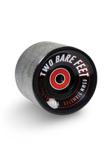 Sessions 78A Longboard Skateboard Wheels (65mm Black) with Two Bare Feet Pro Series 7 Bearings