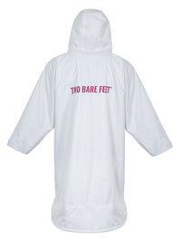 Two Bare Feet Weatherproof Changing Robe (White/Raspberry)