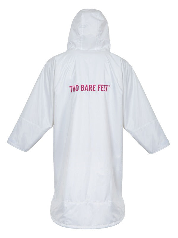 Two Bare Feet Weatherproof Changing Robe (White/Raspberry)