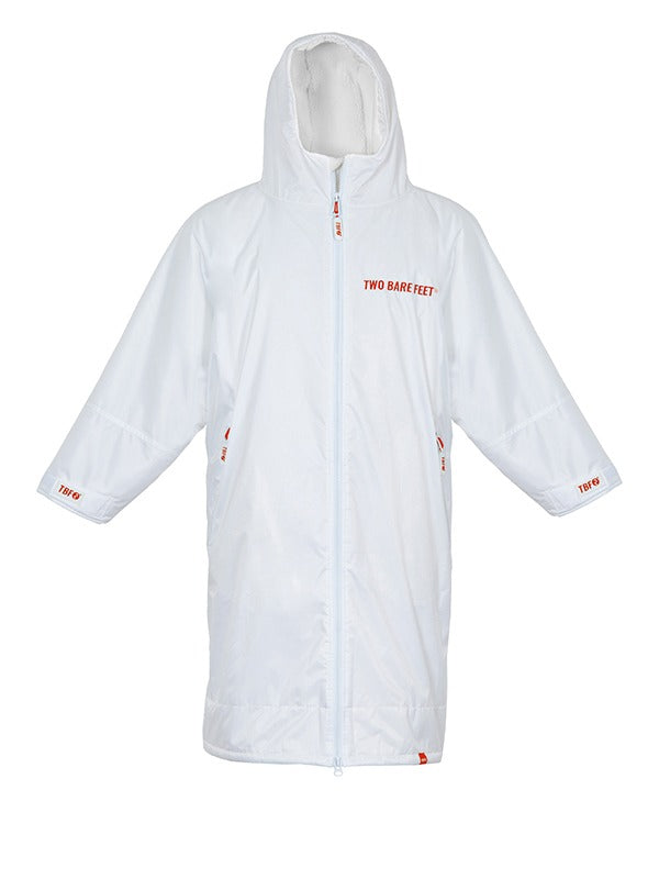 Two Bare Feet Kids Weatherproof Changing Robe (White/Red)